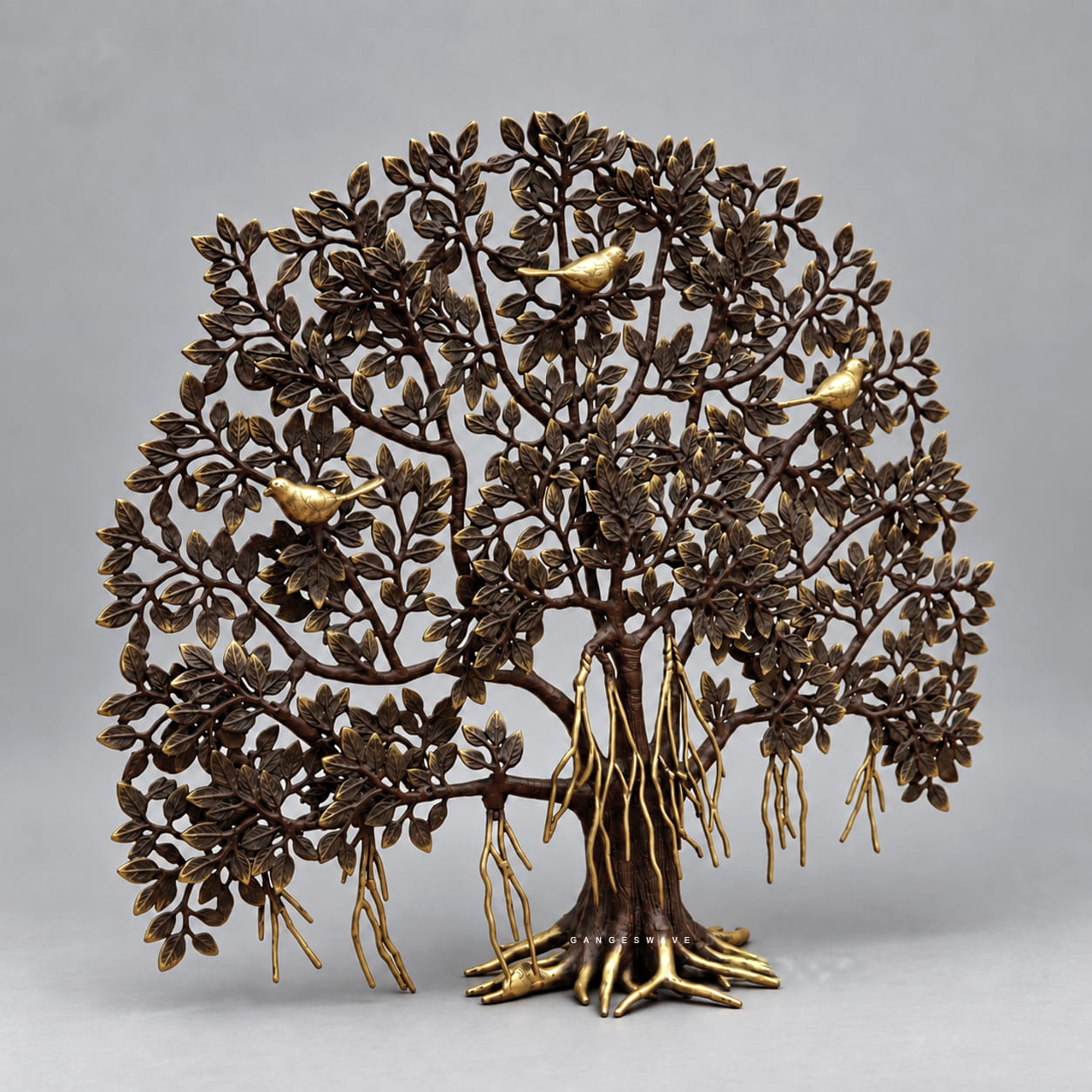 Brass Tree of Life – Kalpavriksha Vastu Decor Sculpture - 27 inches - Image 4