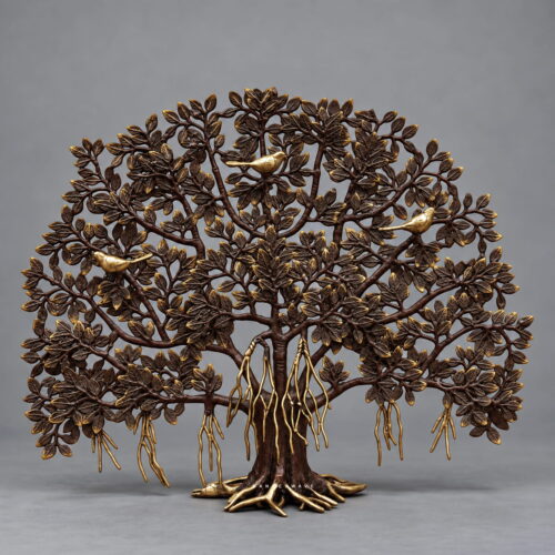 Brass Tree of Life – Kalpavriksha Vastu Decor Sculpture - 27 inches