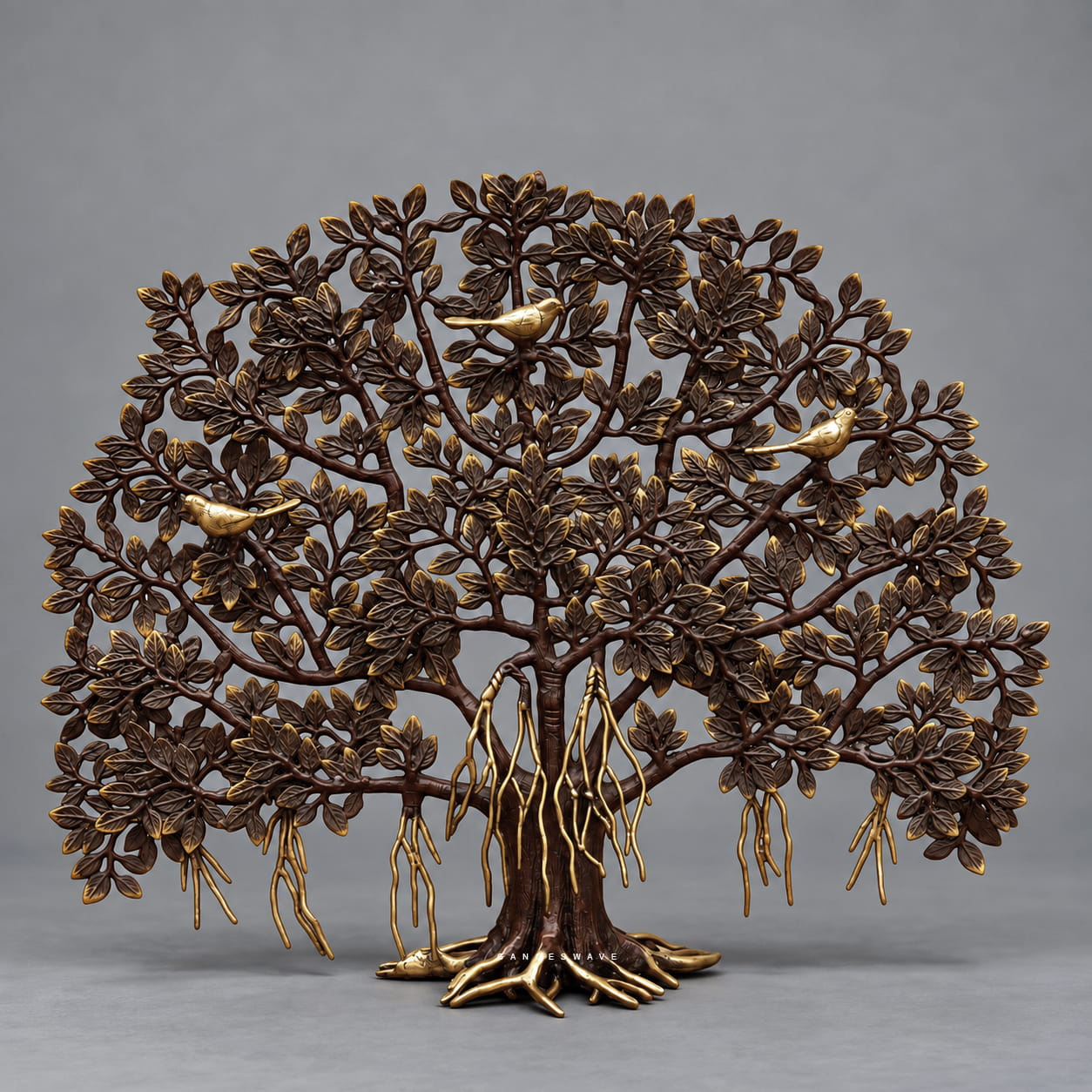 Brass Tree of Life – Kalpavriksha Vastu Decor Sculpture - 27 inches