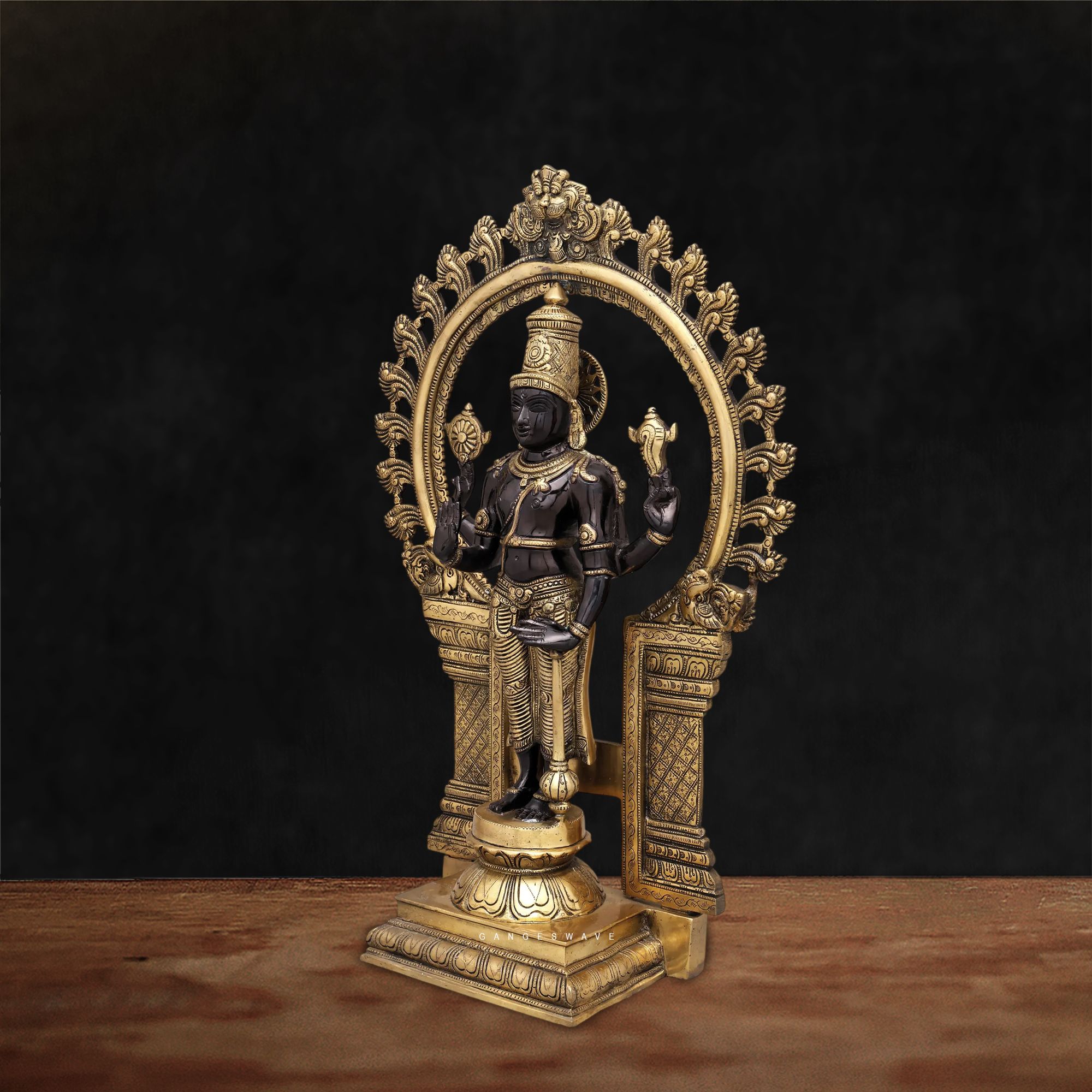 Murugan Premium Antique Finish Brass Statue - 21 inches - Image 3