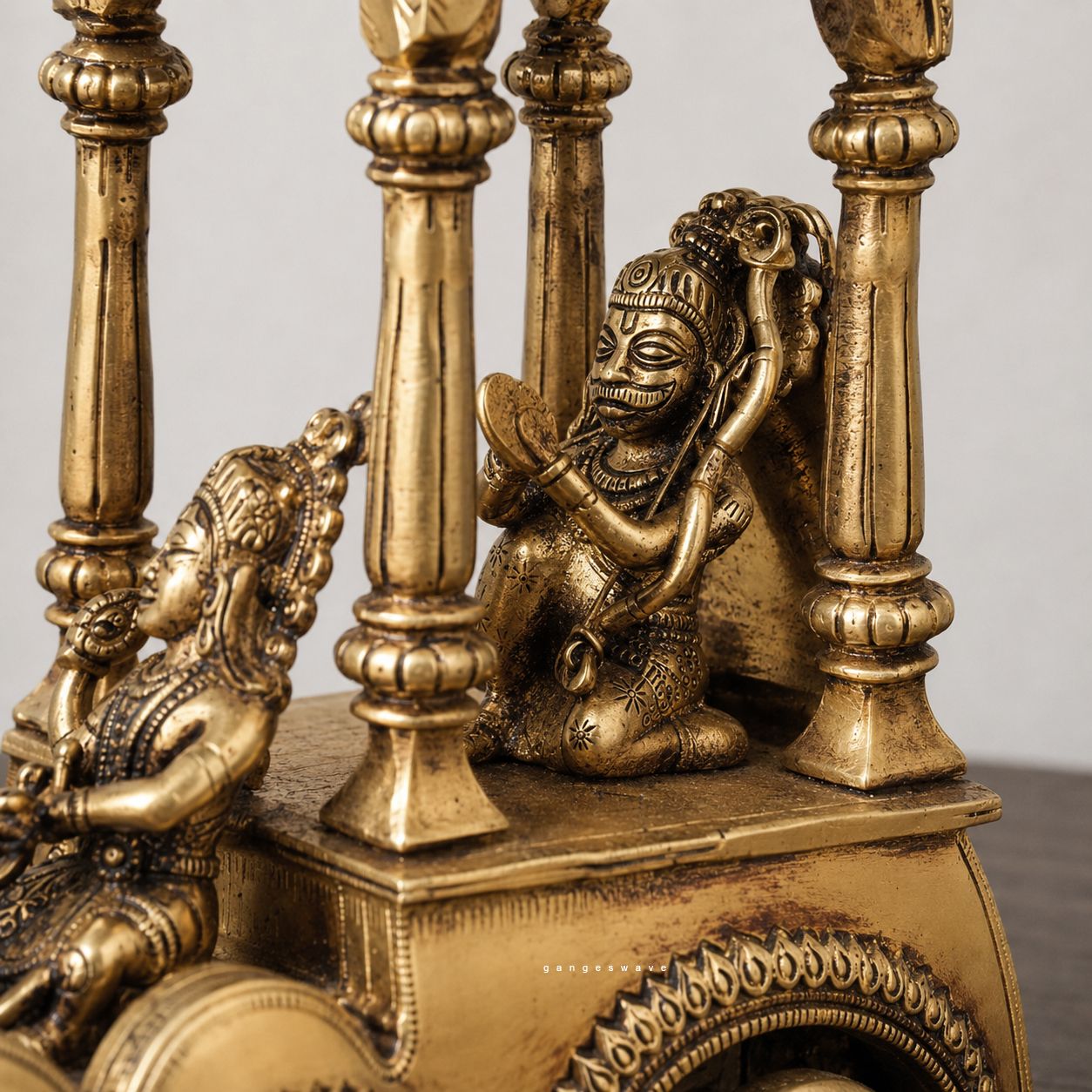 Arjun Krishna Rath - Brass Mahabharat Showpiece - 15 inch - Image 4