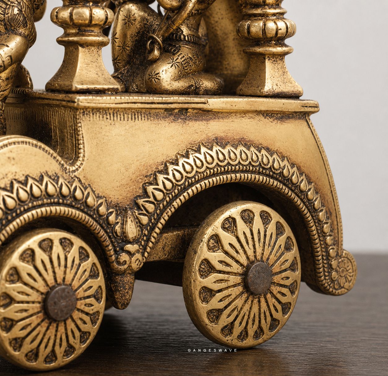 Arjun Krishna Rath - Brass Mahabharat Showpiece - 15 inch - Image 6