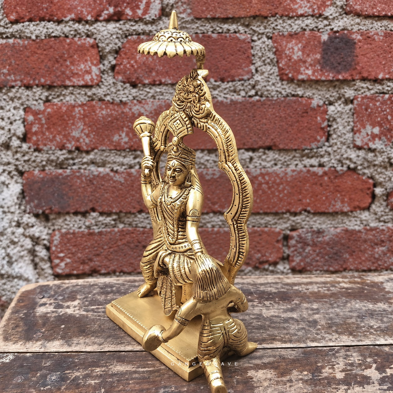 Baglamukhi Brass Statue - 10 inches - Image 4