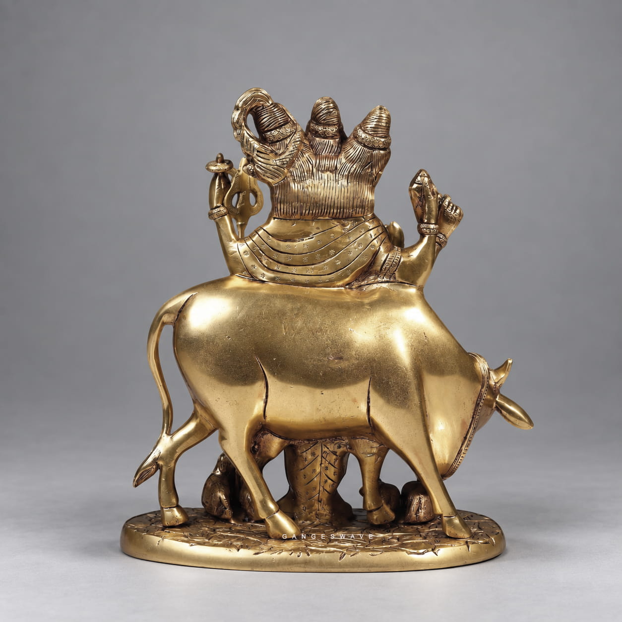 Dattatreya Superfine Brass Statue - 10.5 inches - Image 5
