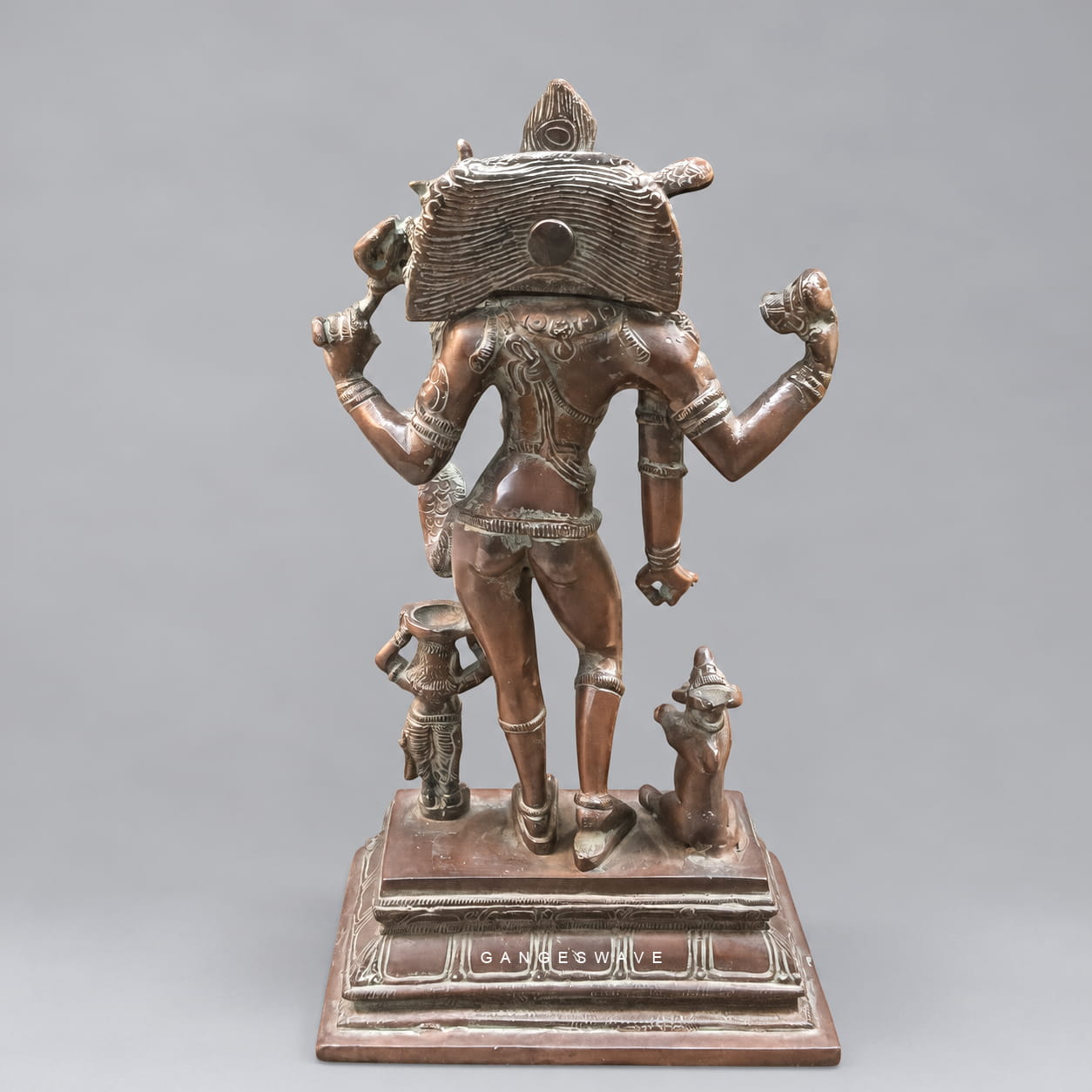 Kaal Vhairav Murti in Vintage Finish - 11 inches - Image 4