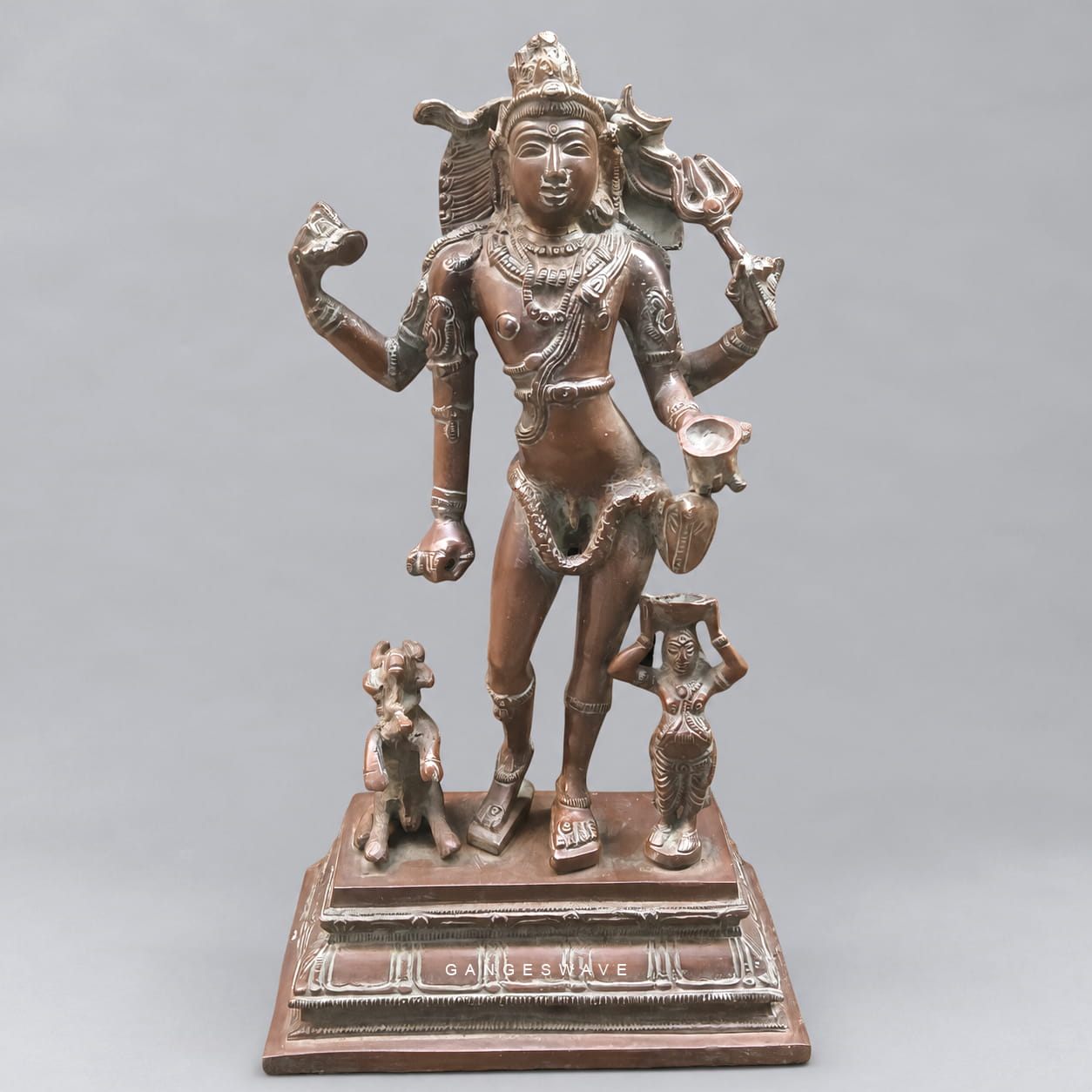 Kaal Vhairav Murti traditional Hindu deity statue with intricate sculptural details