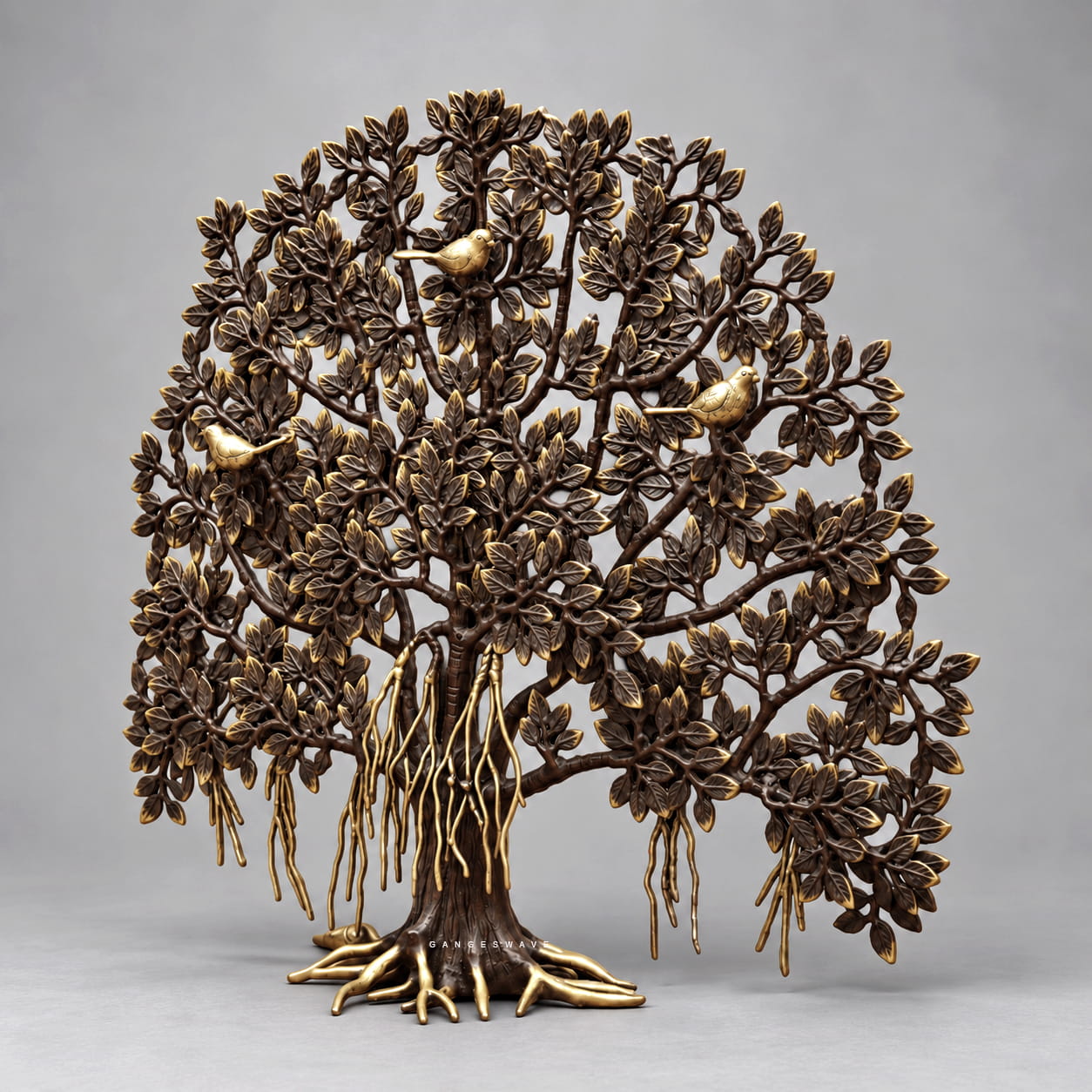 Brass Tree of Life – Kalpavriksha Vastu Decor Sculpture - 27 inches - Image 3