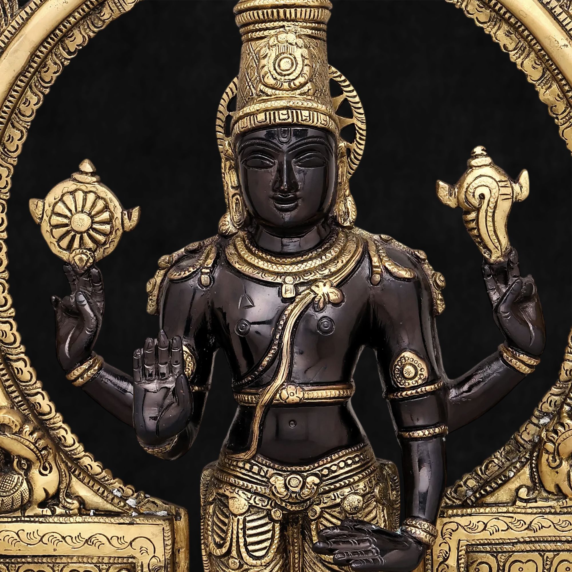 Murugan Premium Antique Finish Brass Statue - 21 inches - Image 4
