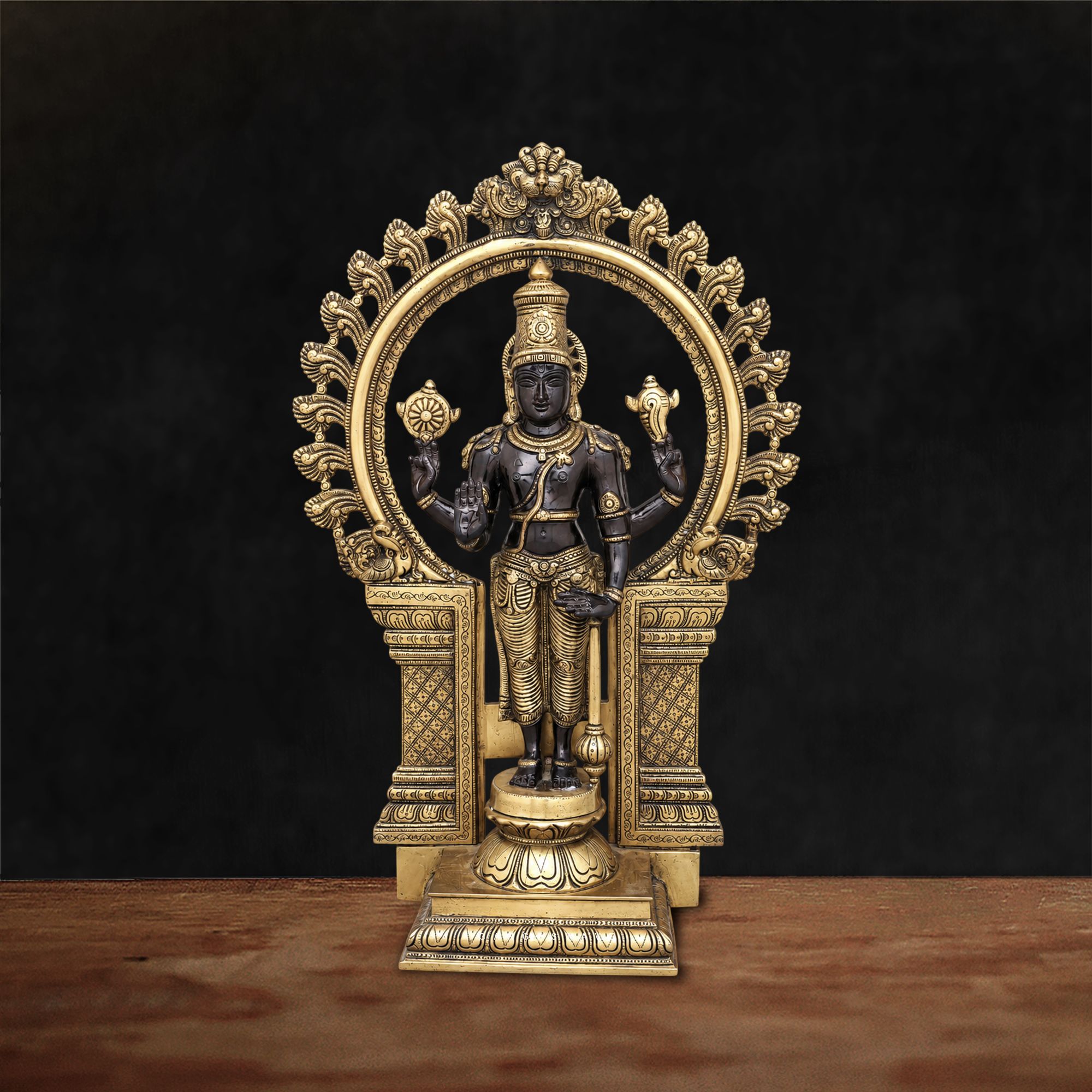 Murugan Premium Antique Finish Brass Statue - 21 inches