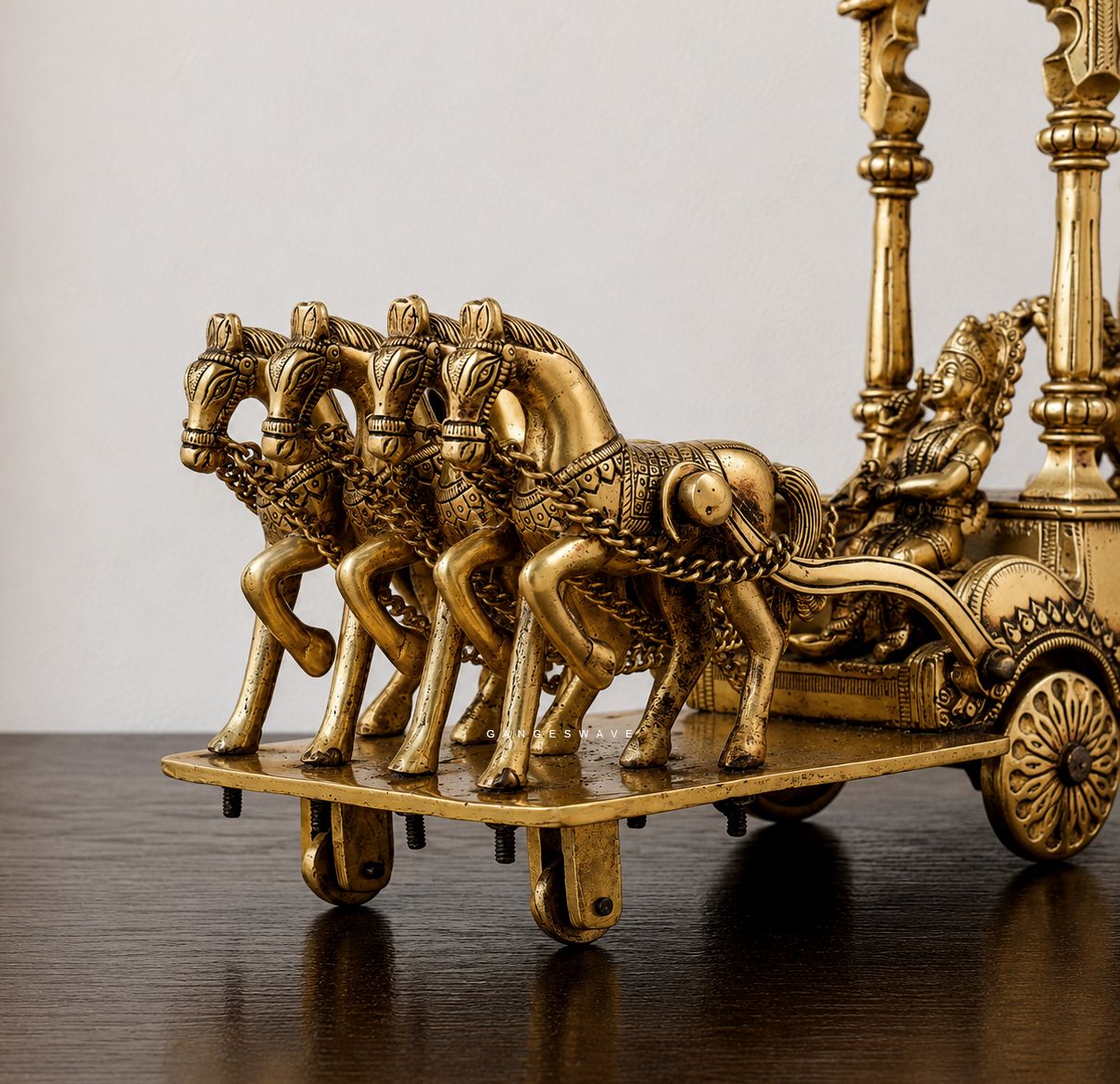 Arjun Krishna Rath - Brass Mahabharat Showpiece - 15 inch - Image 3