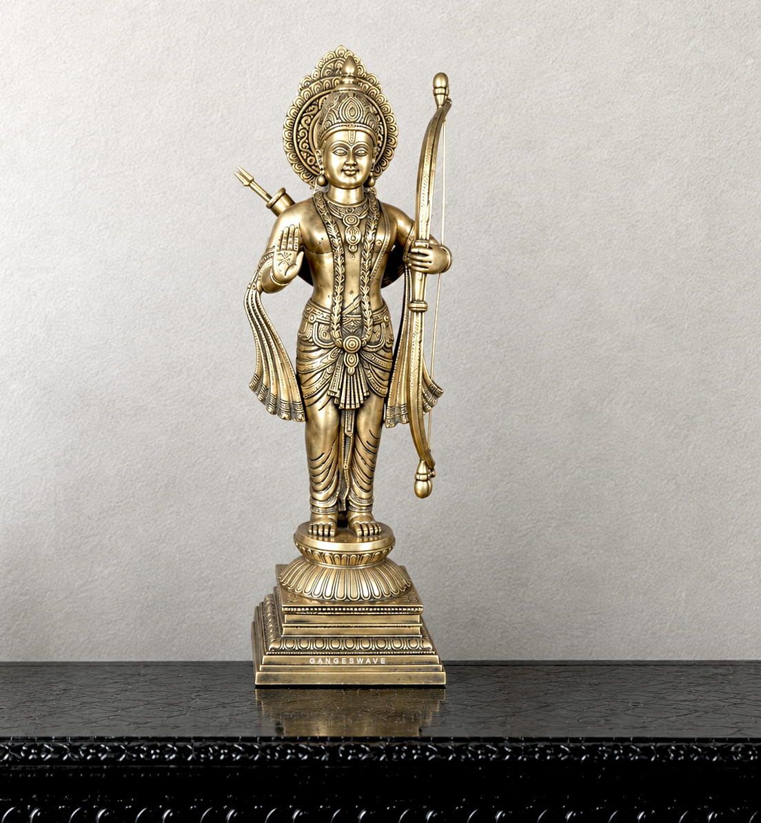 Premium Handcrafted Brass Ram Darbar Statue - 31 inches - Image 2