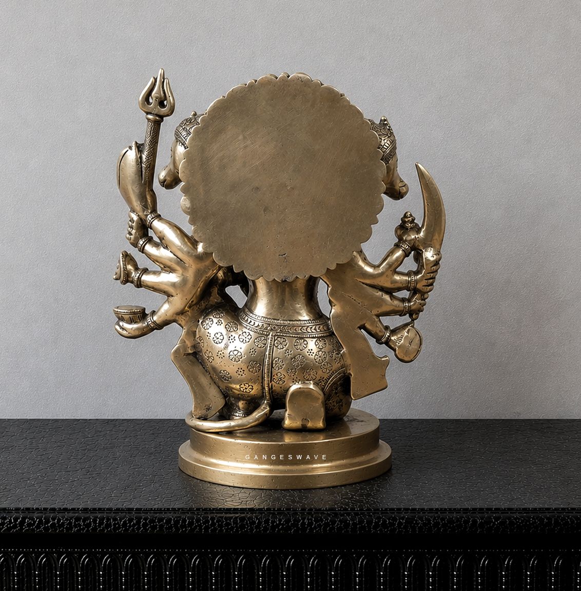 Panchmukhi Hanuman Brass Statue - 11 inch - Image 5