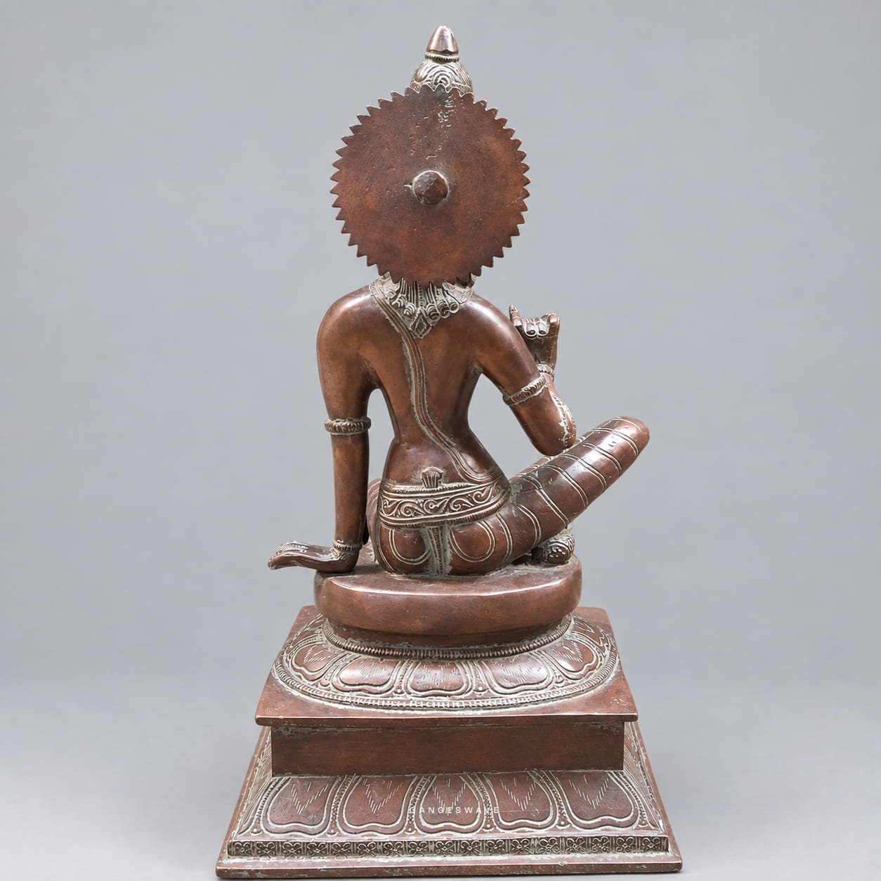 Vintage Brass Parvati Statue – 13 inches - Image 5