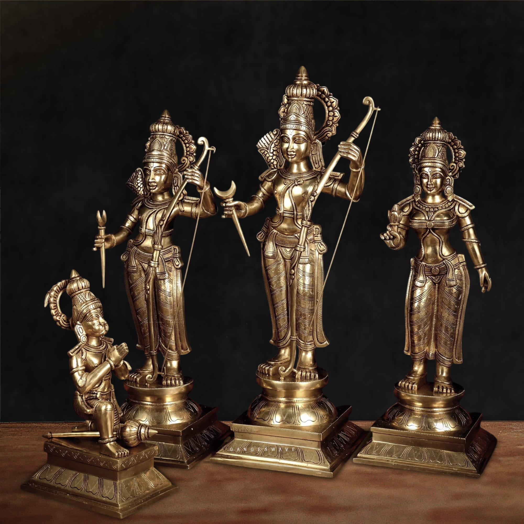 Ram Darbar Chola sculpture Brass Statue - 26 inches - Image 3