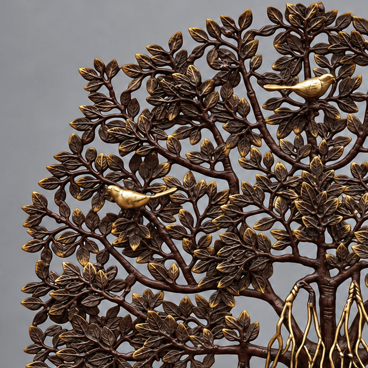 Brass Tree of Life – Kalpavriksha Vastu Decor Sculpture - 27 inches - Image 5