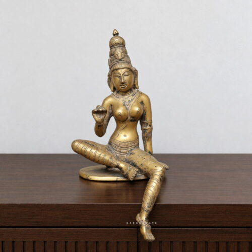 Parvati Brass Decor in Antique Finish - 14 inches