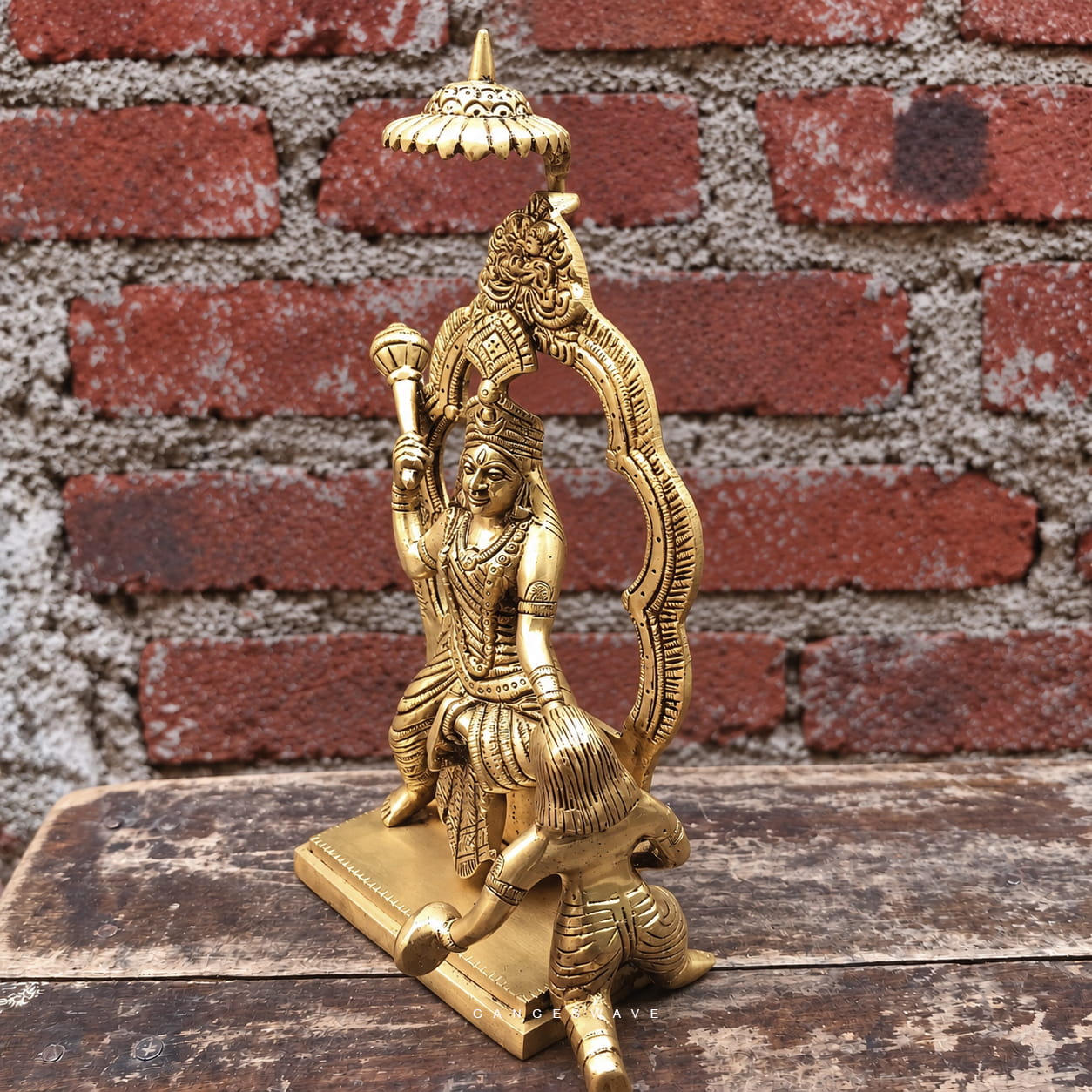Baglamukhi Brass Statue - 10 inches - Image 2