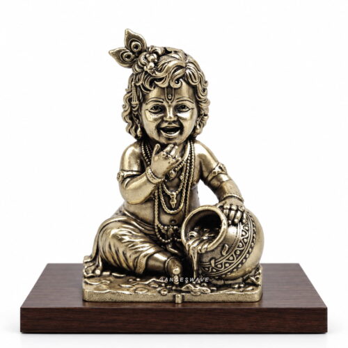 4 inches Bal Krishna Brass Statue
