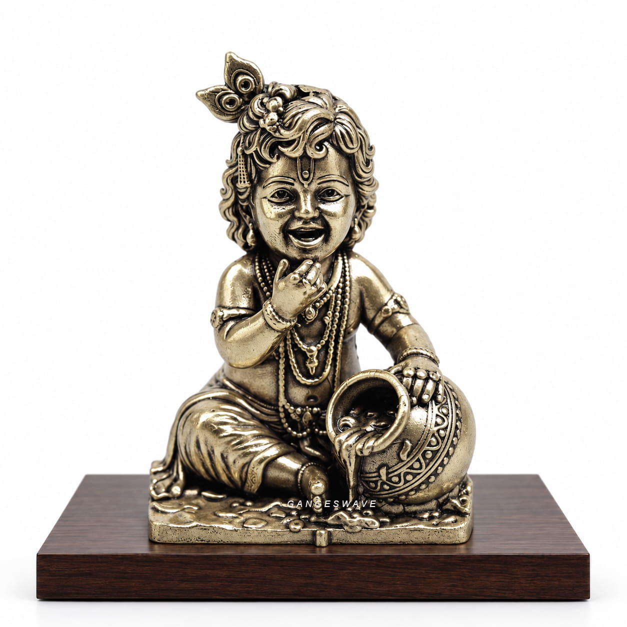 4 inches Bal Krishna Brass Statue