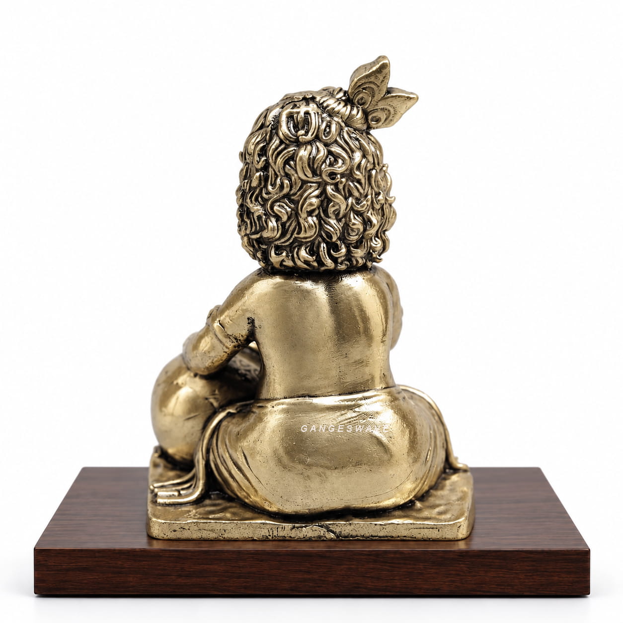 4 inches Bal Krishna Brass Statue - Image 2