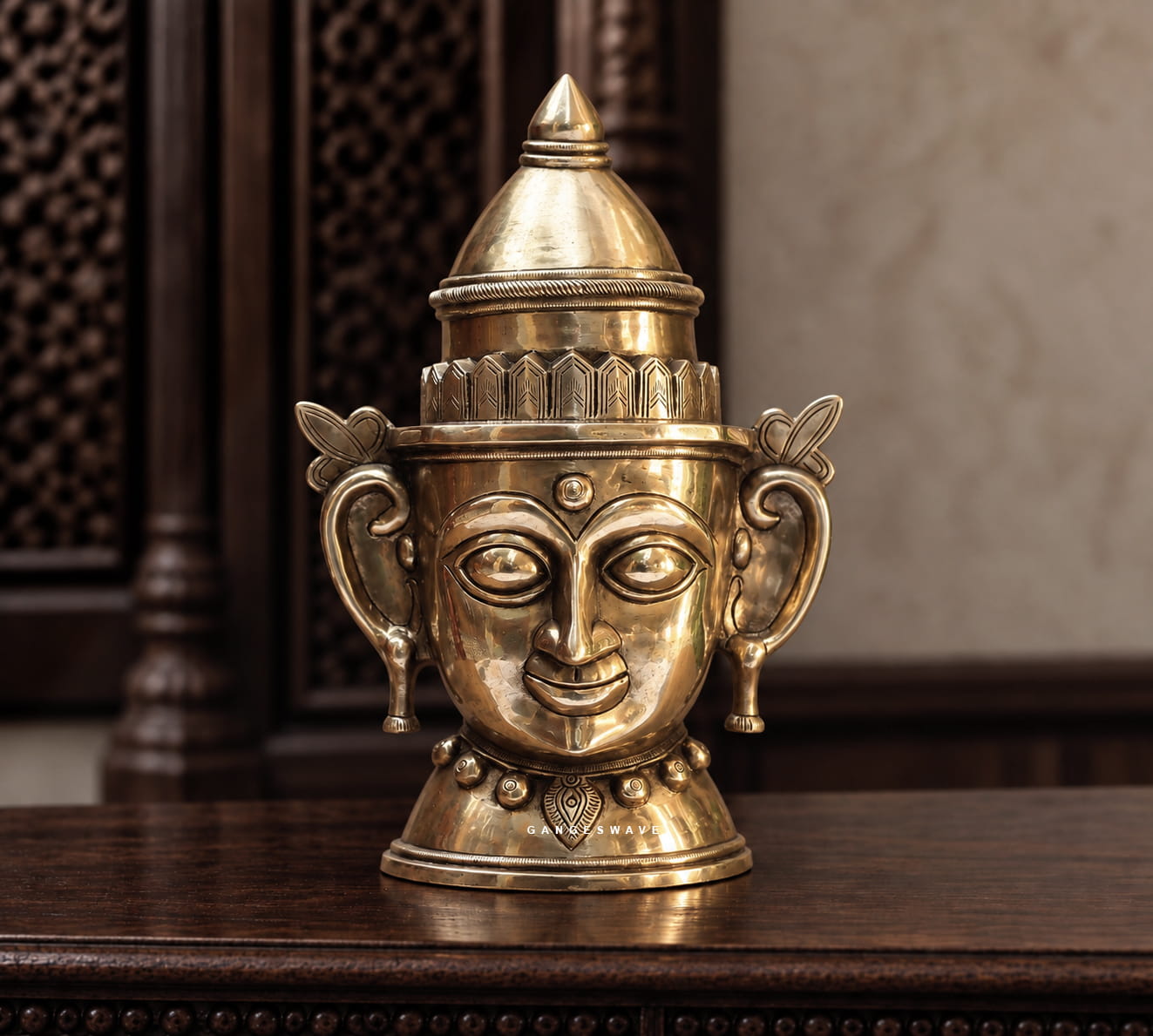 Shiva Gauri Superfine Brass Mukhlingam - 14 inches - Image 10