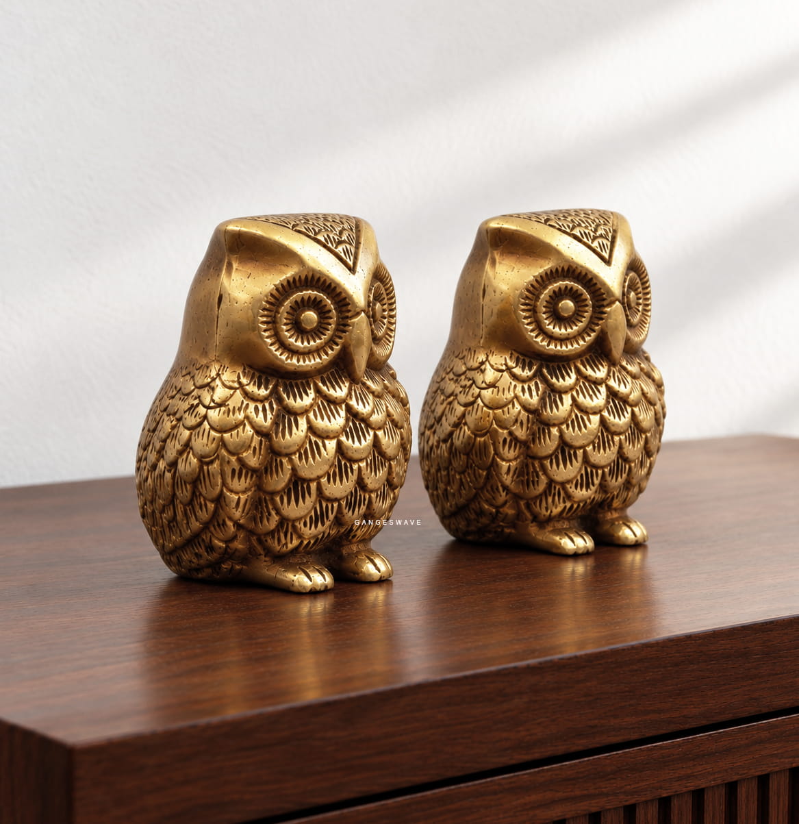 Brass Owl Figurines – 2.2 inches - Image 2