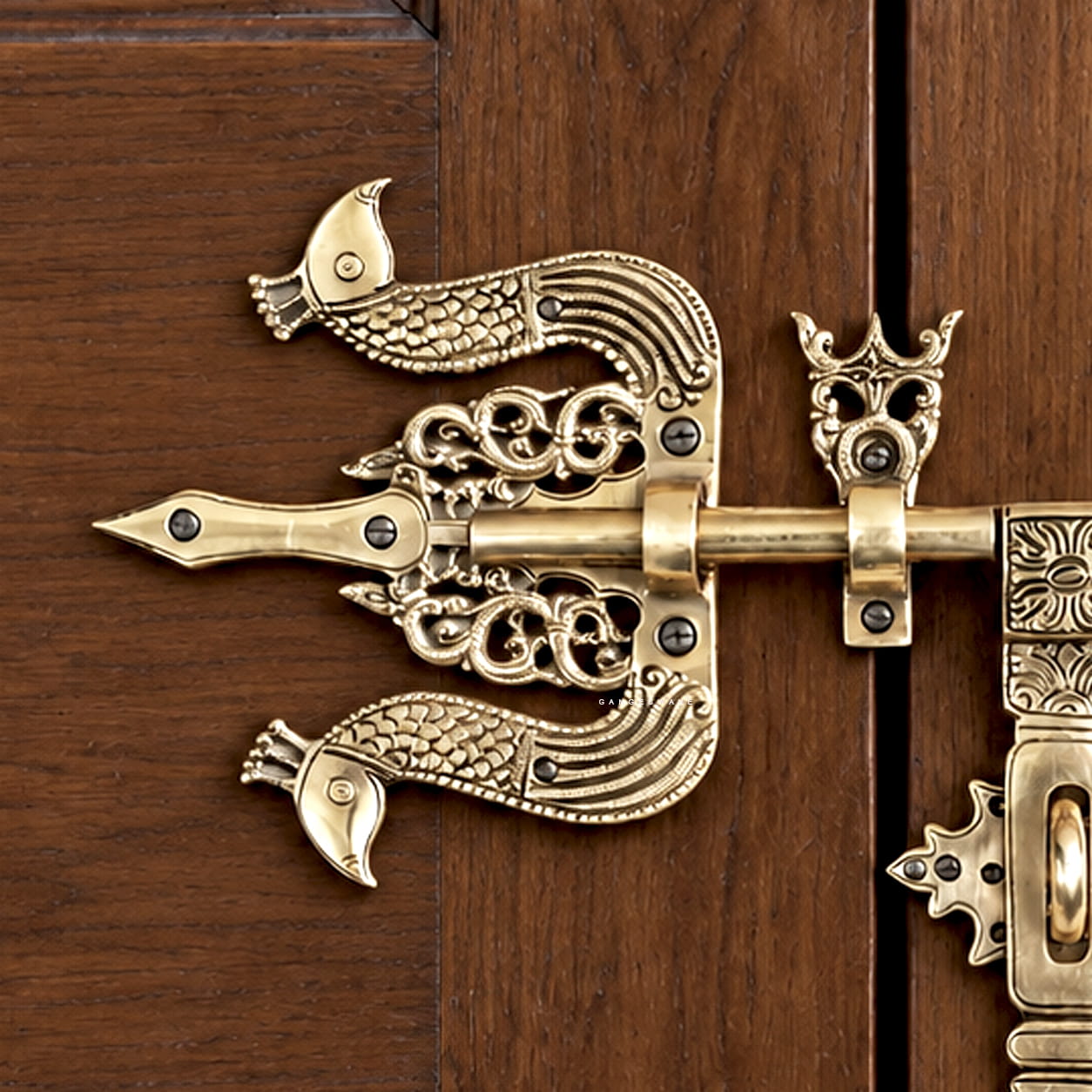 Trident Brass Door Lock - 9 inches - Image 2