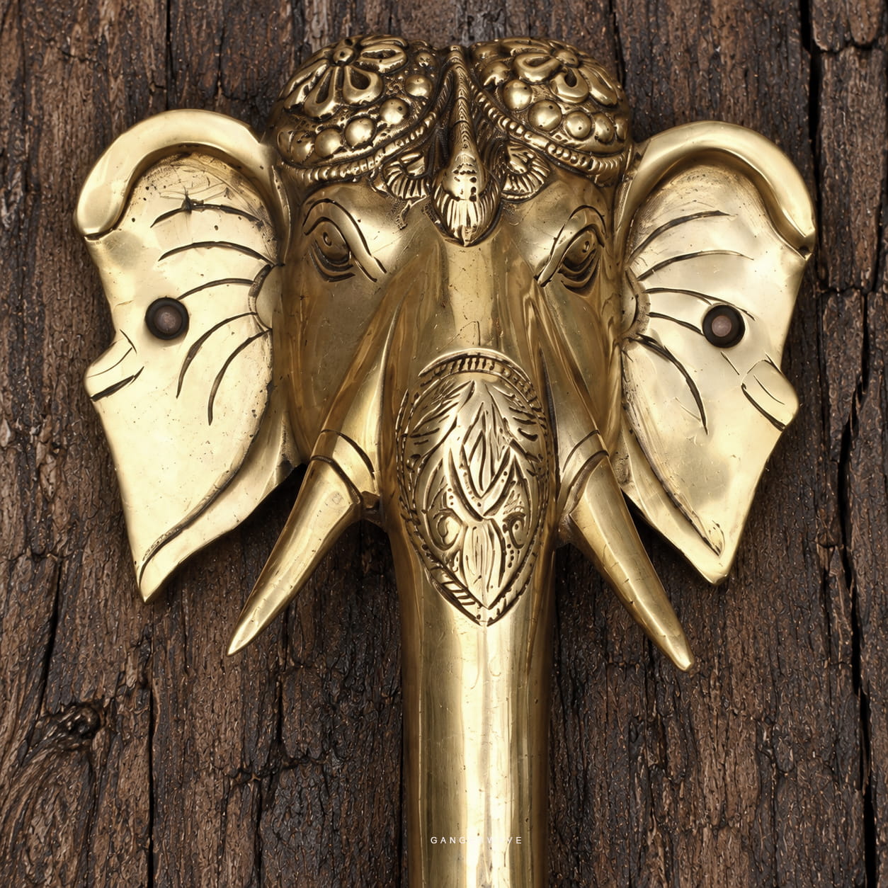 Brass Elephant Door Handle - 8 inches - Image 3