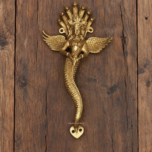 Nagkanya Decorative Brass Door Handle - 14 inches