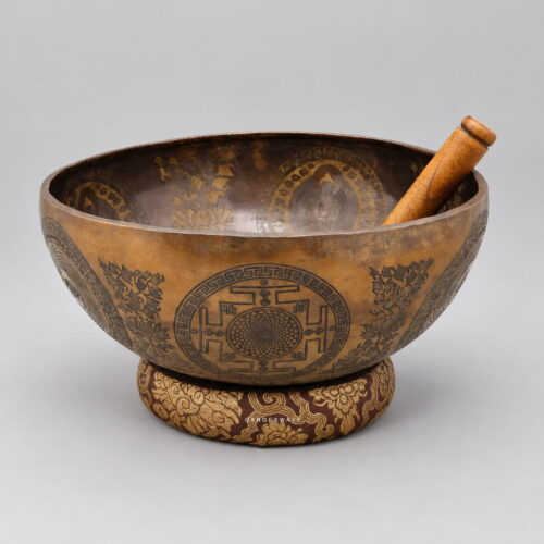 Handcrafted Singing Bowl with Buddha impression - 9.5 inches (Copy)