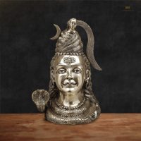 Shiva Brass Head with Ganga Crown